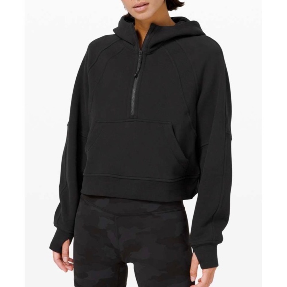 Lululemon Scuba Oversized‎ Half Zip Hoodie Black XS/S